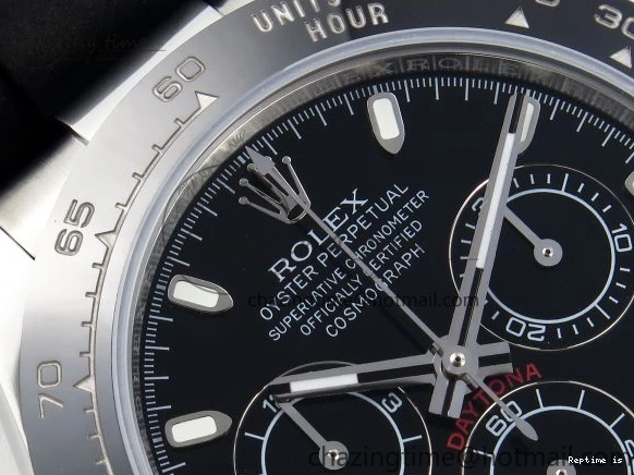 1225 Premium DAYTONA 116519 SS OMF BEST EDITION BLACK DIAL ON OYSTERFLEX STRAP A7750 (SLIM MOVEMENT) 1788